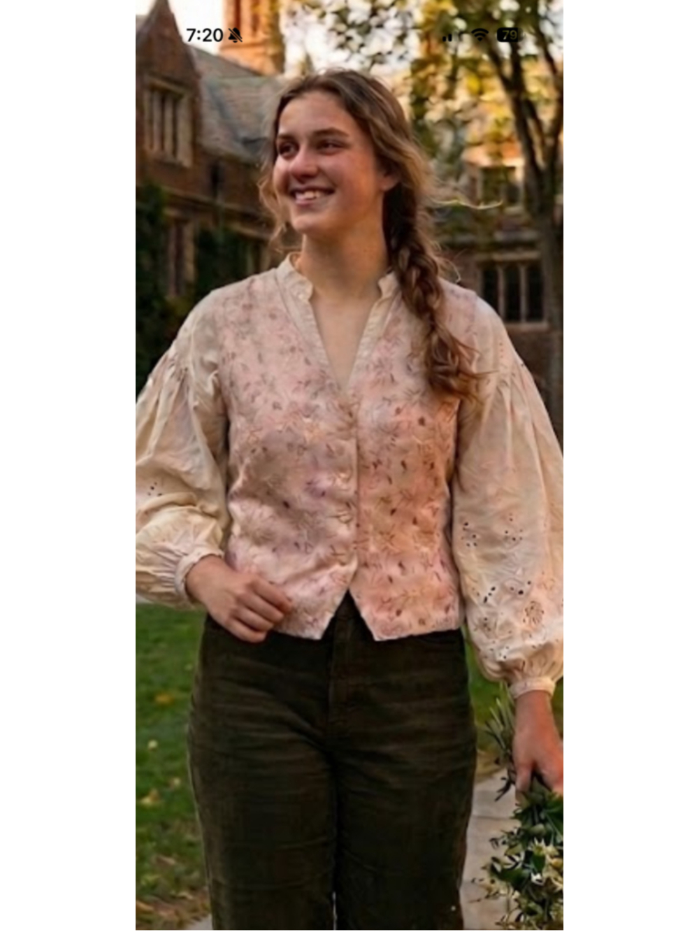 Vintage Norton McNaughton Pink Brocade Floral Vest Size 12 Made in USA